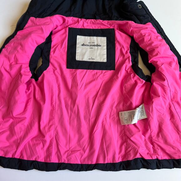 Abercrombie Kids Black Puffer Hoodie Vest Small - Picture 6 of 9